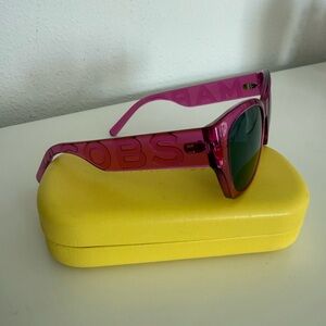 Marc Jacobs Fuchsia Sunglasses with Yellow Case